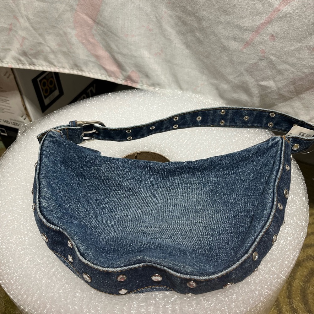 Denim Blue Studded Belt Bag - Picture 8 of 9